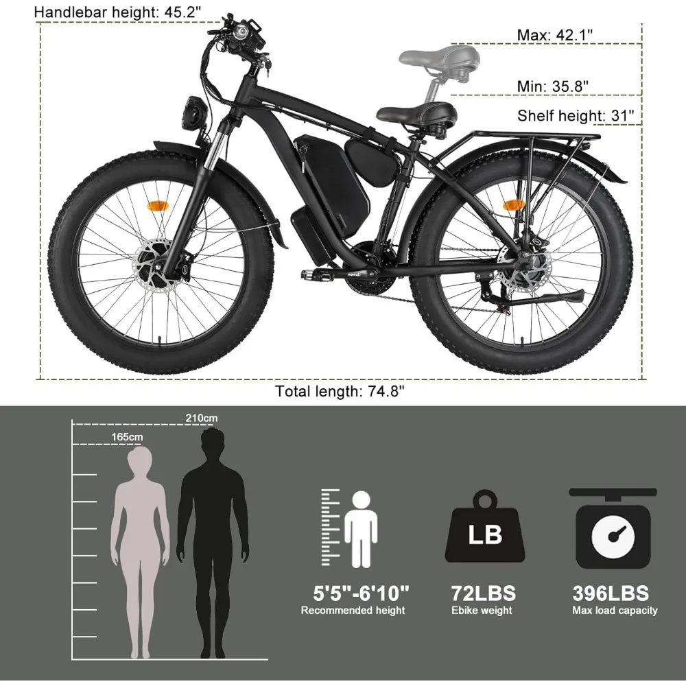 %a Electric Bike for Adults,   - огляд і ціна Dual Motor Ebike Kit 2000W