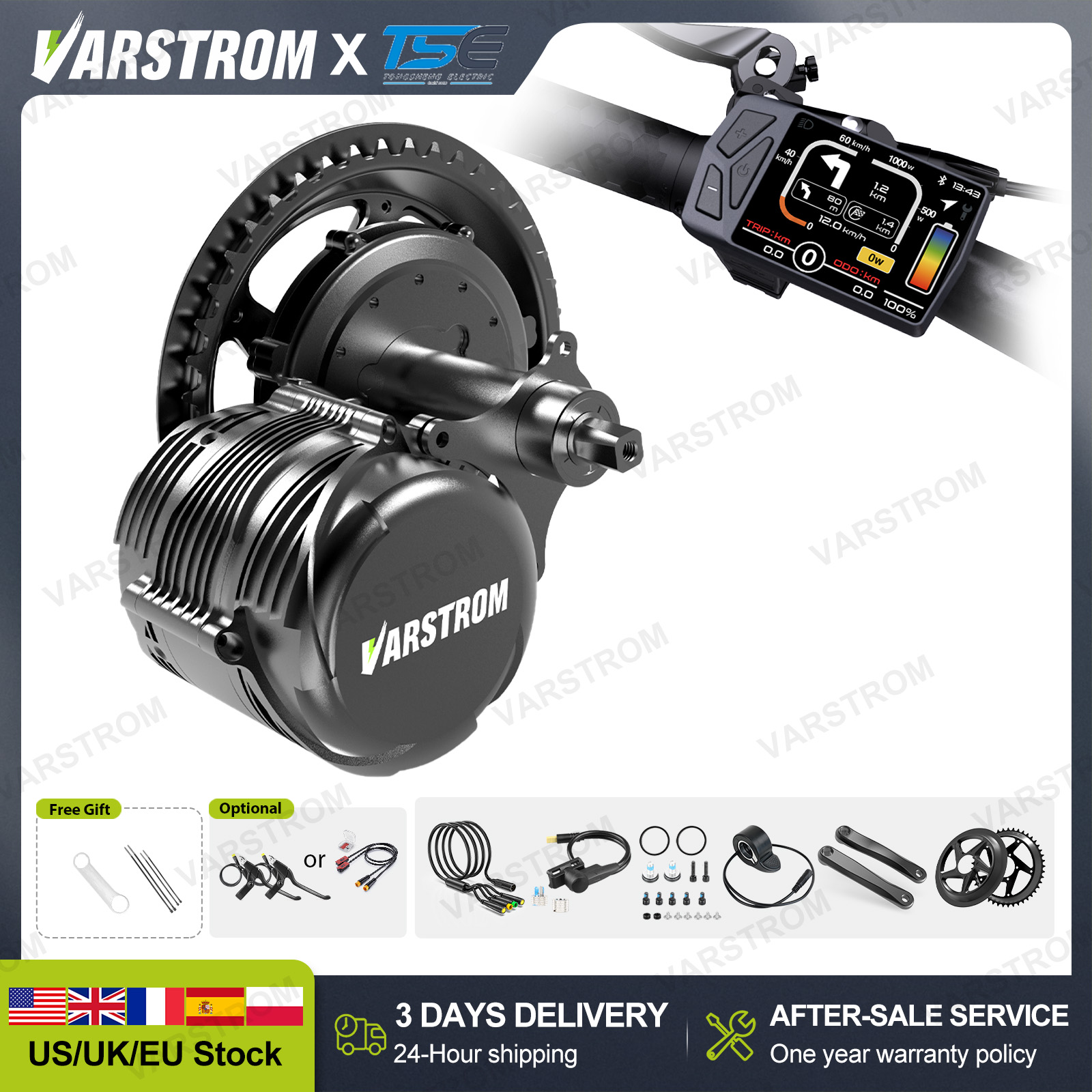 [US 3 Days Fast delivery] Tong - огляд і ціна Torque Sensor Mid Drive Motor Kit